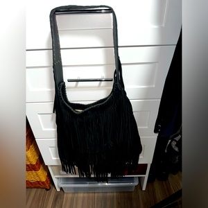 MUXO by Camila Alves Suede Fringe Bag